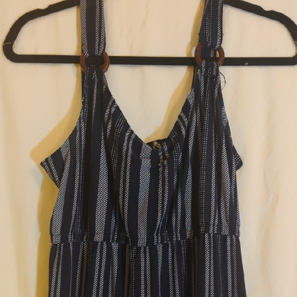 Derek Heart Navy and White Maternity Blouse